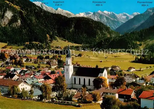 AK / Ansichtskarte Hindelang Teilansicht Kirche Kat. Bad Hindelang