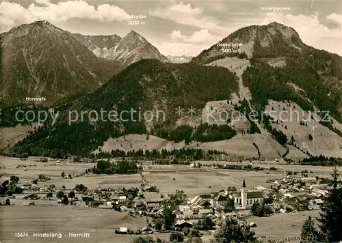 AK / Ansichtskarte Hindelang Hornlift Panorama Imbergerhorn Kat. Bad Hindelang