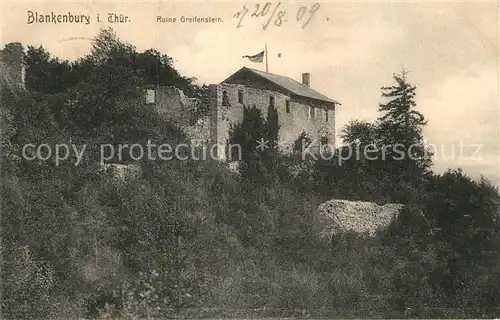 AK / Ansichtskarte Bad Blankenburg Ruine Greifenstein Kat. Bad Blankenburg