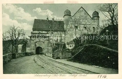 AK / Ansichtskarte Schwarzburg Thueringer Wald Schloss Portal Kat. Schwarzburg