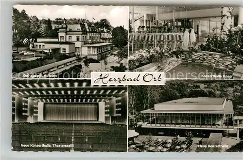 AK / Ansichtskarte Orb Bad Kurhaus Anlagen Konzerthalle innen Theatersaal  Kat. Bad Orb