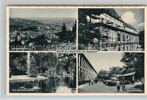 AK / Ansichtskarte Orb Bad Schwanenteich Gradierwerk Kurhaus Panorama Kat. Bad Orb