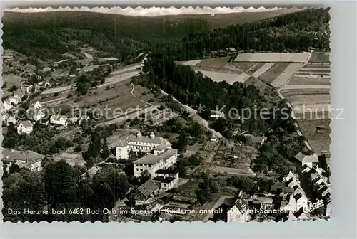 AK / Ansichtskarte Orb Bad Fliegeraufnahme Kinderheilanstal Spessart Sanatorium Kat. Bad Orb