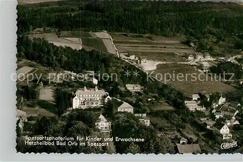 AK / Ansichtskarte Orb Bad Fliegeraufnahme Spessart Sanatorium  Kat. Bad Orb