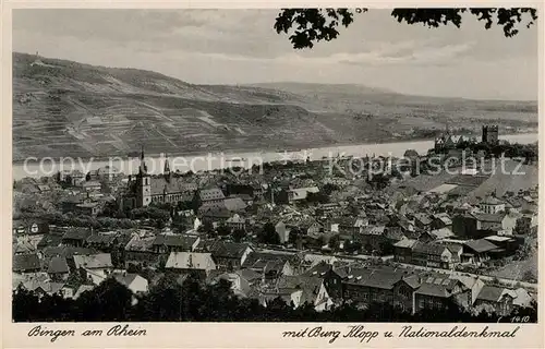 AK / Ansichtskarte Bingen Rhein Burg Klopp Nationaldenkmal Kat. Bingen am Rhein