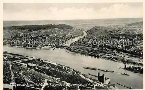 AK / Ansichtskarte Bingen Rhein Bingerbrueck Maeuseturm Ruine Ehrenfels Kat. Bingen am Rhein