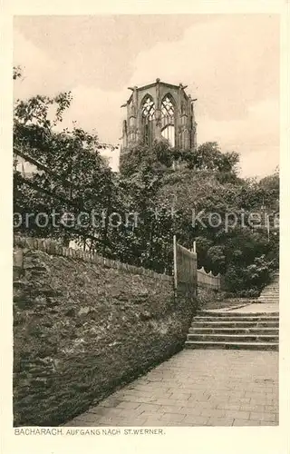 AK / Ansichtskarte Bacharach Rhein Aufgang Sankt Werner Kat. Bacharach