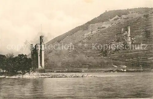 AK / Ansichtskarte Bingen Rhein Maeuseturm Ruine Ehrenfels Kat. Bingen am Rhein