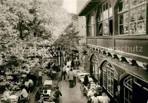 AK / Ansichtskarte Bad Koesen Burghof der Rudelsburg Restaurant Terrasse Kat. Bad Koesen