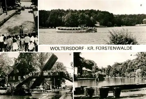 AK / Ansichtskarte Woltersdorf Erkner Schleuse Flakensee Kalksee Ausflugsdampfer Kat. Woltersdorf Erkner