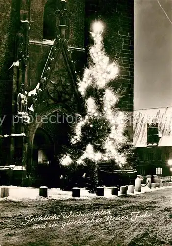 AK / Ansichtskarte Hannover Partie an der Marktkirche Christbaum Weihnachtskarte Kat. Hannover