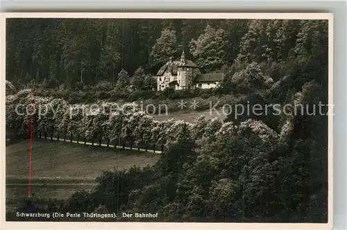 AK / Ansichtskarte Schwarzburg Thueringer Wald Der Bahnhof Kat. Schwarzburg