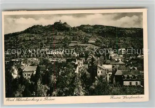 AK / Ansichtskarte Bad Blankenburg mit Ruine Greifenstein Kat. Bad Blankenburg