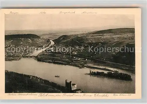 AK / Ansichtskarte Bingen Rhein Ruine Ehrenfels Bingerbrueck Maeuseturm Kat. Bingen am Rhein