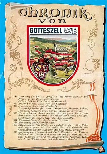 AK / Ansichtskarte Gotteszell Chronik  Kat. Gotteszell