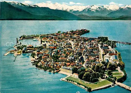 AK / Ansichtskarte Lindau Bodensee Fliegeraufnahme Kat. Lindau (Bodensee)