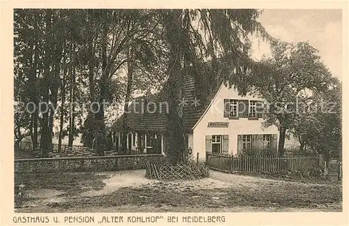 AK / Ansichtskarte Heidelberg Neckar Gasthof Pension Alter Kohlhof Kat. Heidelberg