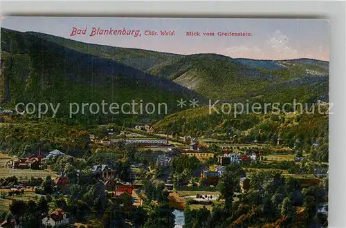 AK / Ansichtskarte Bad Blankenburg Blick vom Greifenstein Kat. Bad Blankenburg