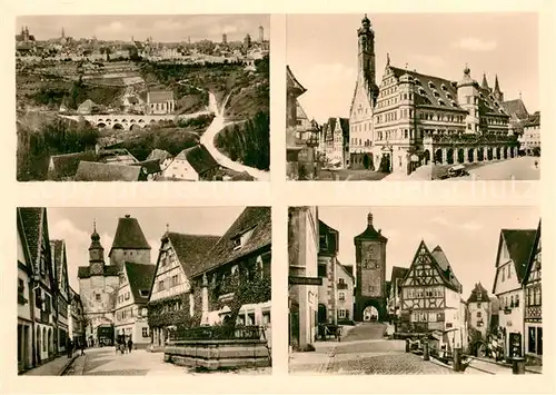 AK / Ansichtskarte Rothenburg Tauber Rathaus Roedergasse Ploenlein Kat. Rothenburg ob der Tauber