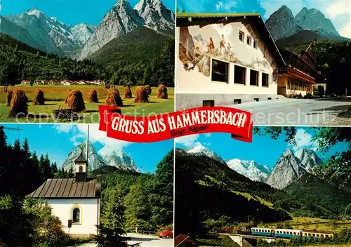 AK / Ansichtskarte Hammersbach Grainau Zugspitzdorf Zugspitze und Hoellental Kat. Grainau