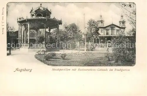 AK / Ansichtskarte Augsburg Musikpavillon Restaurant im Stadtgarten Kat. Augsburg