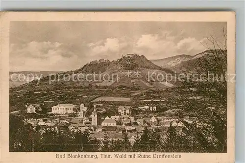 AK / Ansichtskarte Bad Blankenburg Panorama mit Ruine Greifenstein Kat. Bad Blankenburg