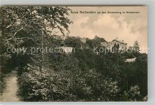 AK / Ansichtskarte Bad Blankenburg Ruine Greifensteine Kat. Bad Blankenburg