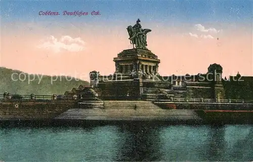 AK / Ansichtskarte Koblenz Rhein Deutsches Eck Denkmal Kaiser Wilhelm I Kat. Koblenz