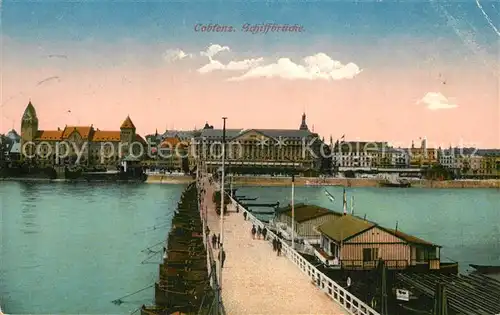 AK / Ansichtskarte Koblenz Rhein Schiffsbruece Kat. Koblenz