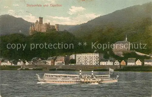 AK / Ansichtskarte Koblenz Rhein Schloss Stolzenfels und Capellen Kat. Koblenz