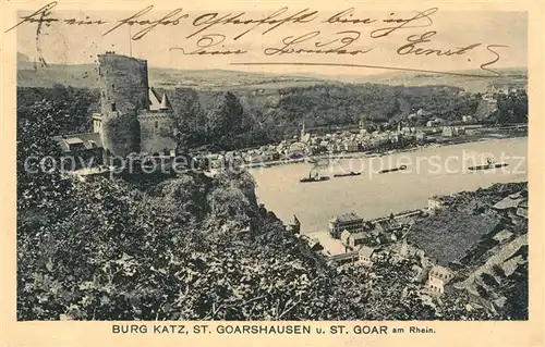 AK / Ansichtskarte Goar St Burg Katz Sankt Goarshausen Kat. Sankt Goar