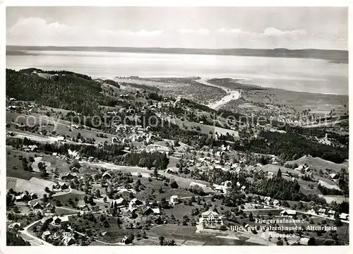 AK / Ansichtskarte Walzenhausen AR Fliegeraufnahme Altenrhein Bodensee Kat. Walzenhausen