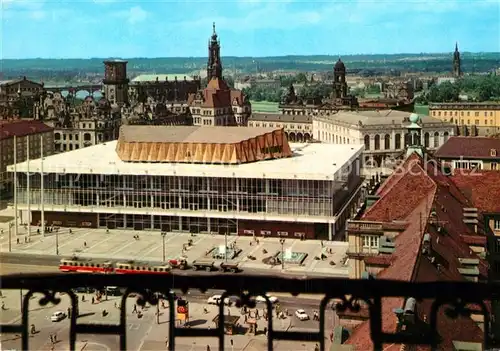 AK / Ansichtskarte Dresden Blick von der Kreuzkirche zum Kulturpalast Kat. Dresden Elbe