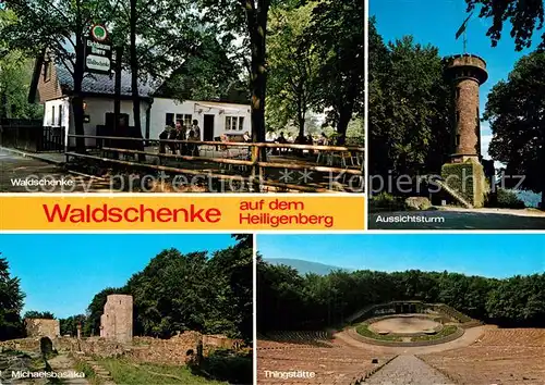 AK / Ansichtskarte Heidelberg Neckar Waldschenke Heiligenberg Aussichtsturm Thingstaette Michaelsbasilika Kat. Heidelberg