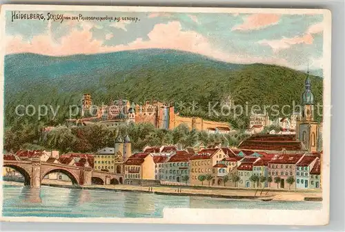 AK / Ansichtskarte Heidelberg Neckar Schloss von der Panoramahoehe  Kat. Heidelberg