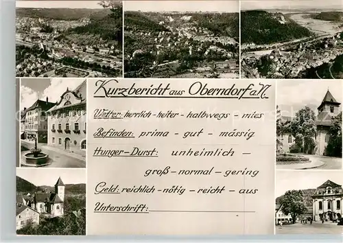 AK / Ansichtskarte Oberndorf Neckar Panorama Brunnen Kirche Burg Kat. Oberndorf am Neckar