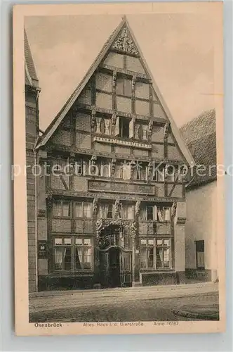 AK / Ansichtskarte Osnabrueck Altes Haus in der Bierstrasse Kat. Osnabrueck