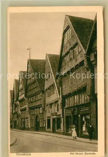 AK / Ansichtskarte Osnabrueck Alte Haeuser Bierstrasse Kat. Osnabrueck