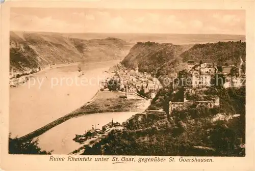 AK / Ansichtskarte St Goar Rhein mit Ruine Rheinfels Kat. Sankt Goar