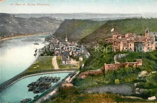 AK / Ansichtskarte St Goar Rhein mit Ruine Rheinfels Kat. Sankt Goar