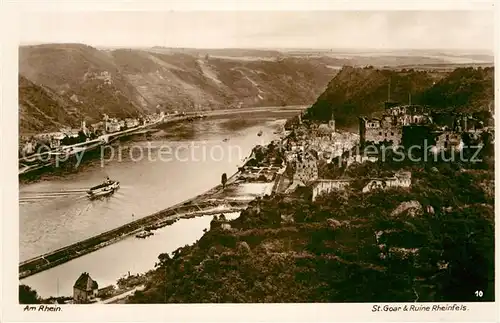 AK / Ansichtskarte St Goar Rhein mit Ruine Rheinfels Kat. Sankt Goar