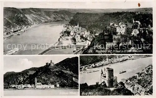 AK / Ansichtskarte St Goar Rhein Burg Rheinfels St Goarshausen Schloss Maus Burg Katz Kat. Sankt Goar