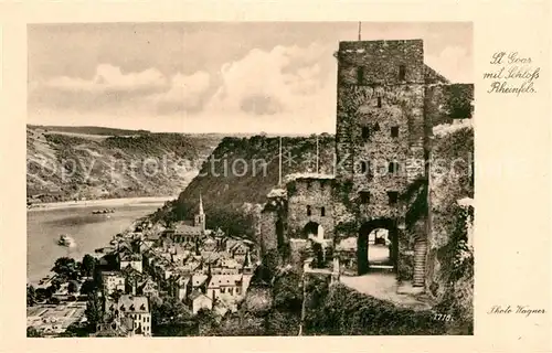 AK / Ansichtskarte St Goar Rhein mit Schloss Rheinfels Kat. Sankt Goar