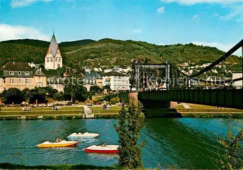 AK / Ansichtskarte Nassau Bad Bruecke Kirchturm Kat. Nassau Lahn