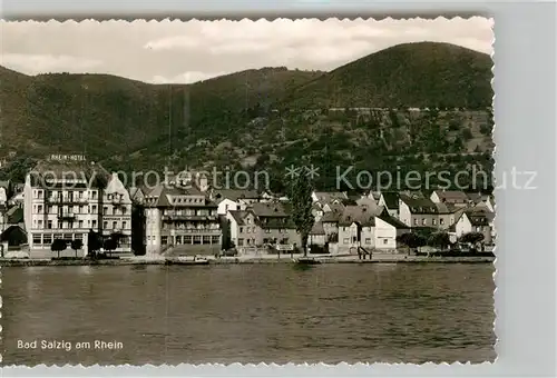 AK / Ansichtskarte Salzig Bad Rhein Hotel Panorama Kat. Boppard