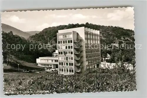 AK / Ansichtskarte Salzig Bad Sanatorium I Kat. Boppard