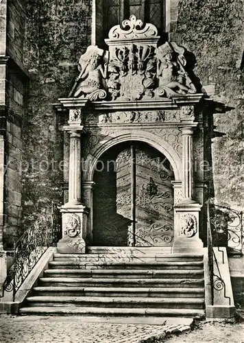 AK / Ansichtskarte Rudolstadt Portal der Stadtkirche Kat. Rudolstadt