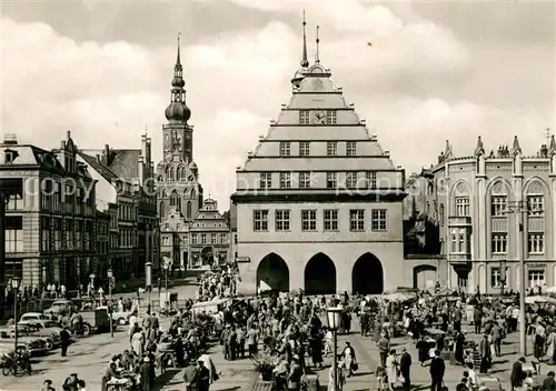 AK / Ansichtskarte Greifswald Rathaus St. Nikolaikirche