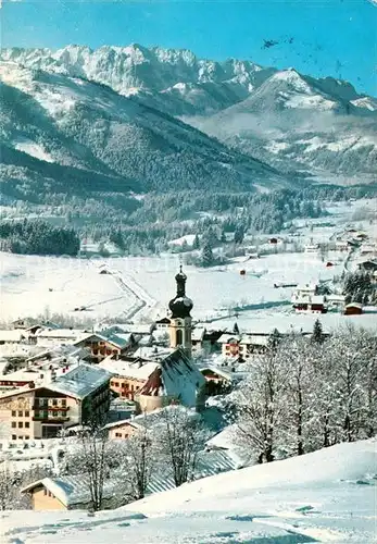 AK / Ansichtskarte Reit Winkl Winterportplatz Wilder Kaiser Kaisergebirge im Winter Kat. Reit im Winkl