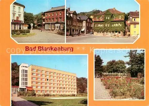 AK / Ansichtskarte Bad Blankenburg FDGB Erholungsheime Greifenstein Magnus Poser Markt Anlagen Kat. Bad Blankenburg